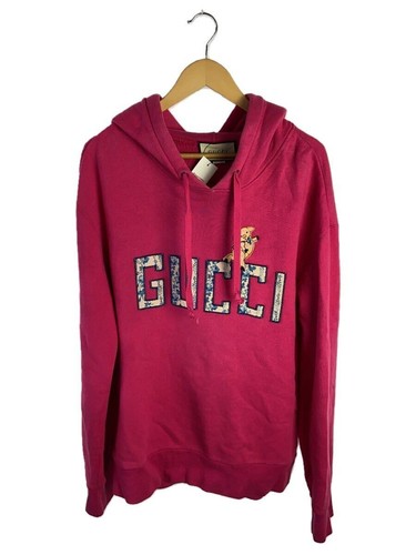 GUCCI felpa con cappuccio L cotone rosa usata