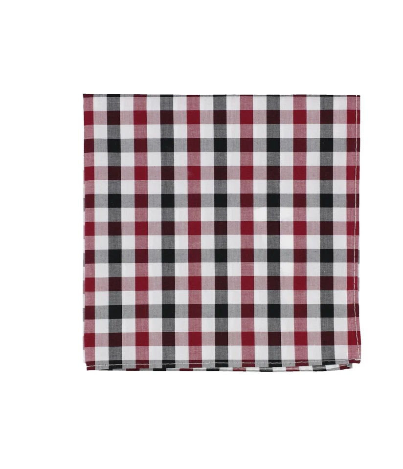 Cuadrado de bolsillo bar III para hombre Cottica Gingham, rojo, talla única Foto 1 de 1