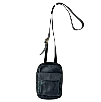 Bandolera de cuero negro Latico - Cremallera superior - Bolsillos - Correa ajustable Foto 1 de 4