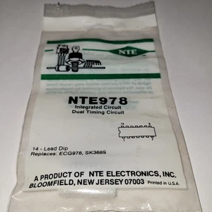 NOS NTE978 Dual Timing Circuit IC - 14 Pin DIP - Picture 1 of 2