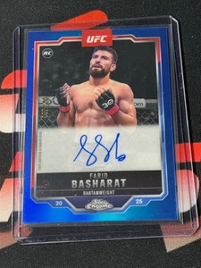 Farid Basharat 2025 Topps Chrome UFC Blue Chrome Rookie Auto /150 #CRA-FB - Picture 1 of 2