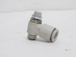 239592 Old-Stock; SMC AS2201F-01-08S Válvula de control de flujo 90 grados; 5/16" PTC; 1/8NPT - Imagen 1 de 5