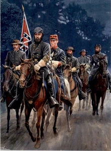 1996 The Civil War #82 Art of Mort Kunstler Stonewall Jackson and Staff - Picture 1 of 2