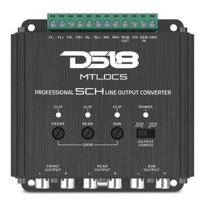 Convertidor de salida de línea de nivel alto a bajo DS18 5 canales con encendido remoto Foto 1 de 4