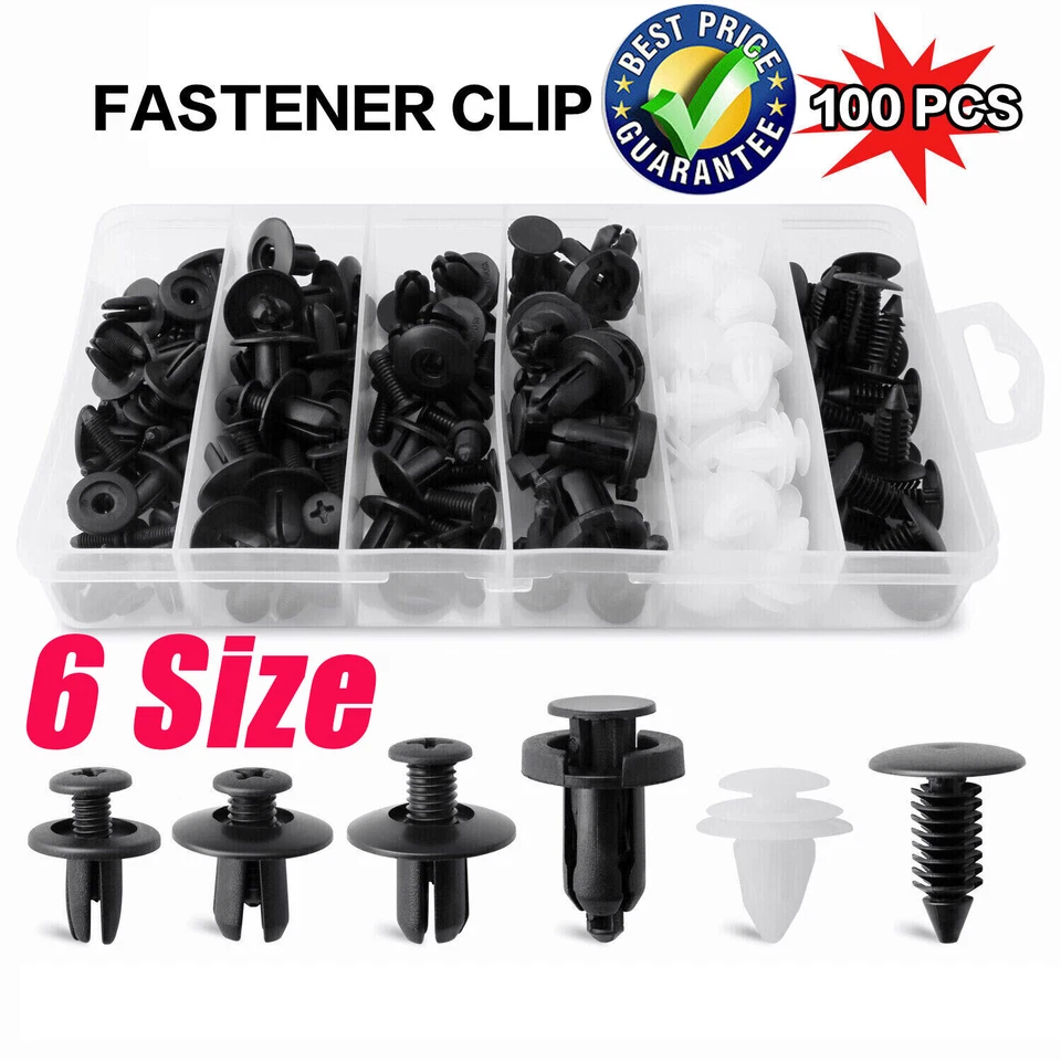 For INFINITI 100 pack Bumper Clips Car Auto Push Pin Rivet Fastener Panel Screw - Изображение 1 из 4