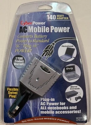 CyberPower CPS140BI DC to 3-prong AC Mobile Power Inverter Converter - Image 1 of 2