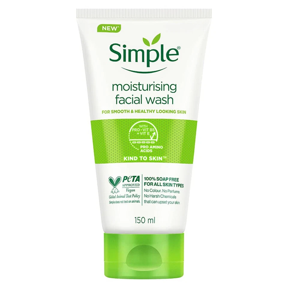 Jabón facial hidratante Simple Kind To Skin, 150 ml Foto 1 de 4