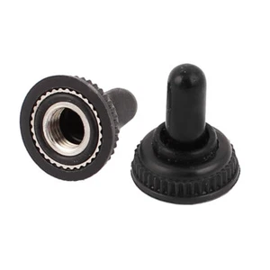 Mini Interruptor de arranque de rosca 5 mm Tapa de goma impermeable negro 2pcs - Imagen 1 de 1