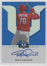 2017 Leaf Valiant Draft Blue /35 Rhys Hoskins #BA-RH1 Auto