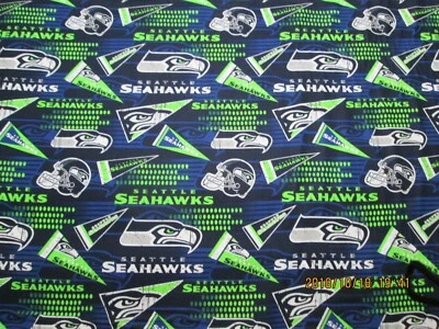 SEATTLE SEAHAWKS - COLORES NUEVOS 58" ANCHO 1/2 YARDA PIEZA - 100% ALGODÓN #4 Foto 1 de 4