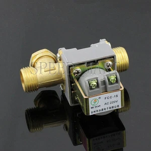 Válvula de solenoide eléctrica AC220V para agua 1/2", válvula magnética eléctrica totalmente nueva - Imagen 1 de 4