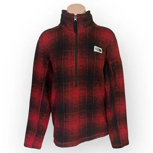 The North Face Men’s Small Gordon Lyons Plaid 1/2 Zip Pullover Sweater - Picture 1 of 11