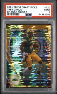 2021 prizm draft picks Trey Lance Orange Pulsar auto 34/49. PSA 9 POP 1 - Picture 1 of 2