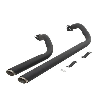Shortshots Staggered Exhaust Pipe Kit Black for Honda Shadow 750 VT 750 VT400 - Image 1 of 4