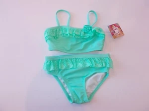 OP Girls Size 24 Months Green 2-Piece Bikini Swimsuit - Picture 1 of 4