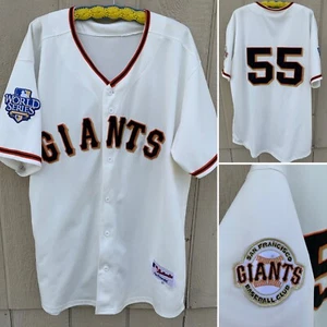 Majestic San Francisco Giants 55 Jersey World Series & Baseball Club Patches 52 - Picture 1 of 12