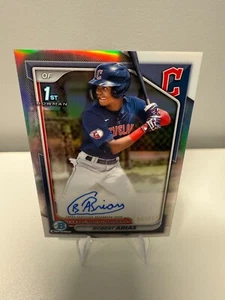 Robert Arias 2024 Bowman Chrome 1st Refractor Auto /499 #CPA-RA Guardians - Picture 1 of 4