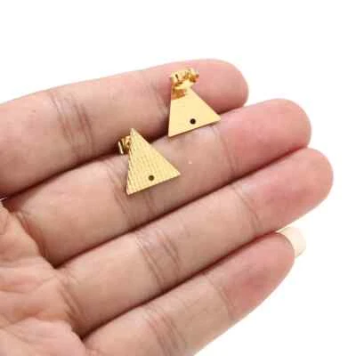 20 postes para pendientes triangulares de acero inoxidable dorado para joyería de mujer hágalo usted mismo Foto 1 de 3