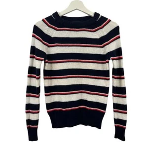 J. Crew Damen 100% Kaschmir gestreifter Langarm Pullover Gr. XS - Bild 1 von 4