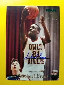 MICHAEL EVANS (SP) RC ROOKIE AUTOGRAPH NBA NORFORK - 1994 SIGNATURE ROOKIES - Picture 1 of 3