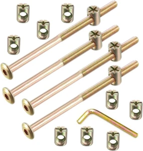 M6 X 100Mm Zinc Plated Hex Drive Socket Cap Furniture Barrel Screws Bolt Nuts As - Picture 1 of 7