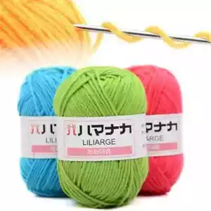 4PLY 25g Soft Cotton Babycare Thick girls Crochet Wool Colorful Yarn DIY - Picture 1 of 64
