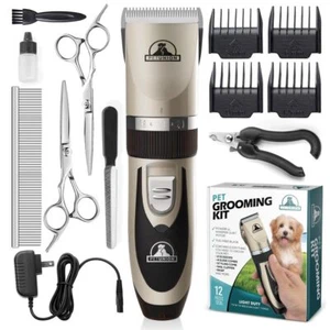 Kit de aseo profesional para perros - Cortapelos de aseo de mascotas recargables e inalámbricos... - Imagen 1 de 8