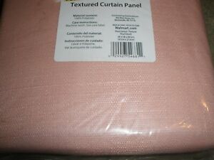 NEW Textured Curtain ONE Panel Mainstays 38" x 84"  Light Pink
