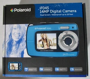 Polaroid iFO45 14 MP fotocamera digitale - blu nuova mai aperta doppio schermo/impermeabile - Foto 1 di 4