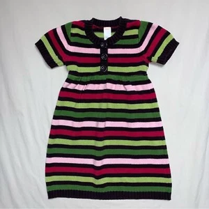 Gymboree Rainbow Striped Sweater Dress 8 Knit Tunic Top Spring School Pictures - Picture 1 of 5