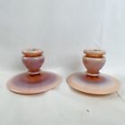 Fenton Cameo Opalescent Candle Holders #318 Brown