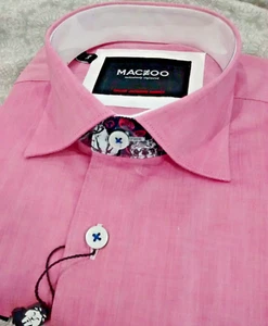 Neu mit Etikett Maceoo Herrengröße 4 (Large) kurzärmliges Button-Down-Hemd Galileo Elegance - Bild 1 von 12
