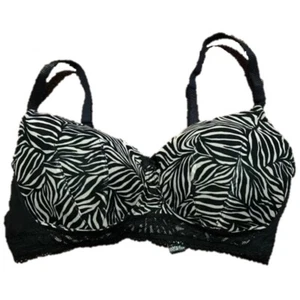 Marks and Spencer Bra M&S Zebra Black White Underwired Padded Cup Size 32DD - Picture 1 of 2