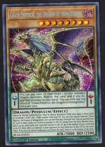 Yugioh Chaos Emperor, the Dragon of Armageddon BLAR-EN051 Secret Rare 1st Ed NM - Bild 1 von 2