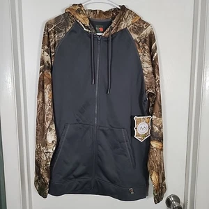 Realtree Edge Herren M Kapuzenpullover mit durchgehendem Reißverschluss grau/camo Russell Outdoor neu mit Etikett - Bild 1 von 13