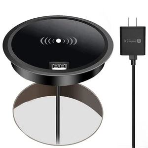 Desk Wireless Charger, 15W Fast Wireless Charging Station Pad Compatible with... - Picture 1 of 7