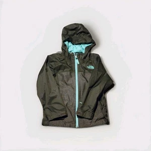 The North Face Girls Zipline Rain Jacket Size XXS (5) Grey Hooded Waterproof. - Picture 1 of 3