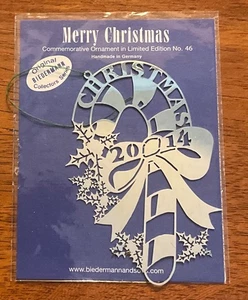 Limited Edition 2014 Silber Biedermann Ornament signiert - Bild 1 von 2