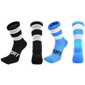 2Pairs Cycling Socks Pro Road Bicycle Riding Bike Sports Ankle Socks Blue Black - Picture 1 of 9