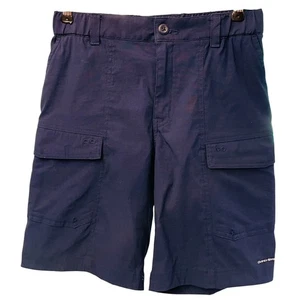 Columbia Omni Shield Cargo Shorts Girls Size Large 14 16 Navy Blue Hiking Camp - Picture 1 of 5