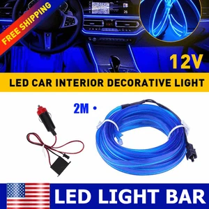 For Blue LED Strip Light Interior Decor Atmosphere Wire Strip Light Lamp Decor - Picture 1 of 12