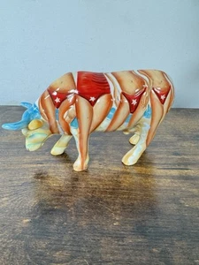 Rare Cow Parade Buena Vista 11257 Beach Bodies Swimsuits Ornament - Foto 1 di 10