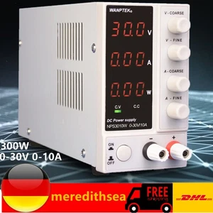 Einstellbar 0-30V 0-10A Labornetzgerät DC Schaltnetzteil 3 Digits Display 300W - Bild 1 von 10