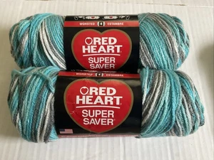 Red Heart Super Saver Icelandic Yarn, Lot Of 2 - Picture 1 of 5