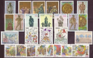 1987 VATICANO ANNATA COMPLETA COMMEMORATIVI SENZA FOGLIETTI E LIBRETTI MNH** - Imagen 1 de 1