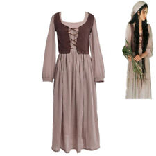 Medieval Women Farmer Maid Cosplay Two-piece Set Farm Maid Dress Vest Halloween
