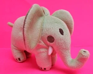 Amy Coe Green Pastel Elephant 8" Plush Stuffed Animal Sewn Eyes Baby Toy Lovey - Picture 1 of 4