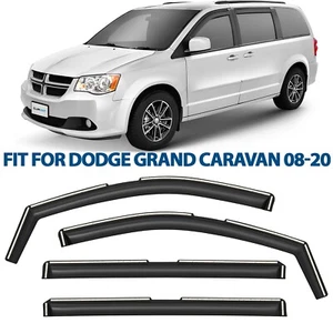 Side Window Deflectors Rain Guards for 08-20 Dodge Grand Caravan SHATTERPROOF - Foto 1 di 8