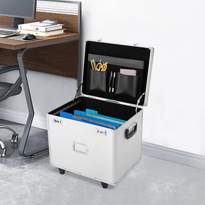 Locking Mobile Business Case! Aluminum Alloy File Lock Box! Hand pull File Case - Picture 1 of 15