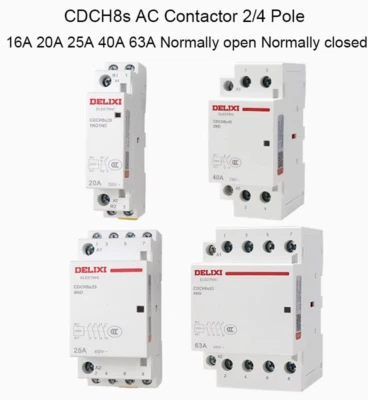 CDCH8s AC Contactor 2/4 Pole 16A 20A 25A 40A 63A Normally open Normally closed - Image 1 of 4